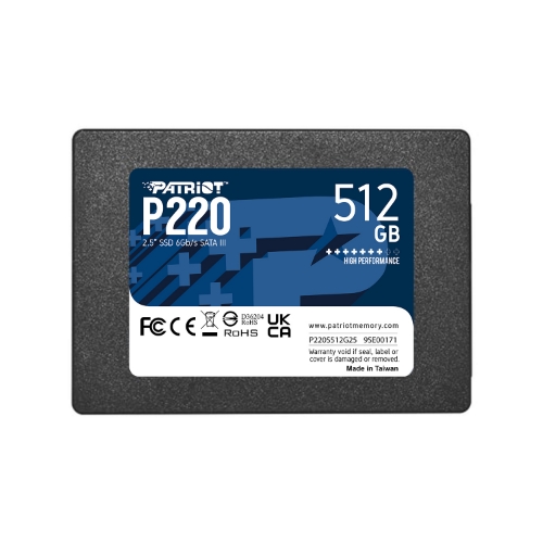 SSD Patriot 512GB P220 2.5" SATA3 READ:550MB/WRITE:500 Mb/s - P220S512G25 - Immagine 1