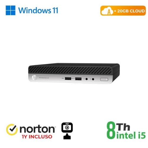 Ultra Mini pc hp Rinovo Refurbished dm 400 G4 RN65522382 i5-8x00T 8GB SSD New 256GB W11P + Cloud 20GB + Norton - Immagine 1