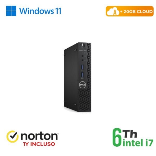 Dell Rinovo Refurbished Optiplex 3050-7050 RN45622381 Mini i7-6x00 8GB 256GB SSD Windows 11 Pro + Web + Cloud 20GB + Norton - Immagine 1