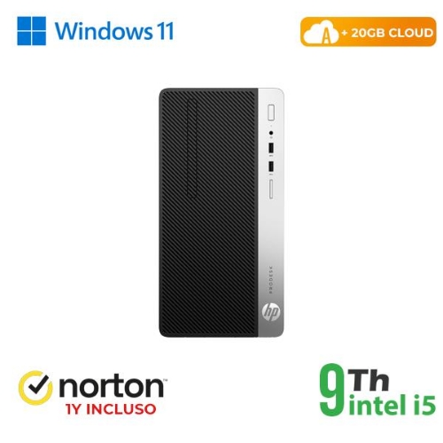 HP REFURBISHED hp Rinovo Refurbished 400 G5 RN61522311 Tower i5-9x00 8GB 256GB SSD W11 + Cloud 20GB + Norton - Immagine 1