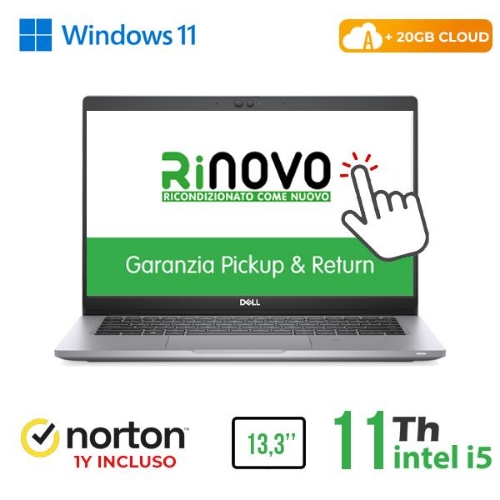nb Dell Rinovo Refurbished 2in1 Latitude 5320 RN42534315 13.3" i5-11x00 16GB SSD 512GB W11P Cloud 20GB + Norton - Immagine 1
