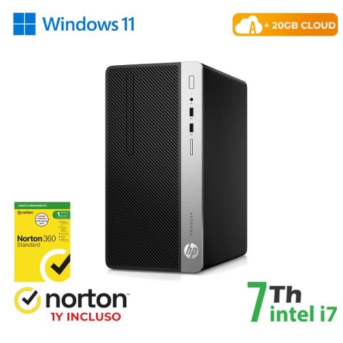 HP REFURBISHED hp Rinovo Refurbished 400 G4 RN61622313 Tower i7-7x00 8GB 256GB SSD Windows 11 Pro + Cloud 20GB + Norton - Immagine 1