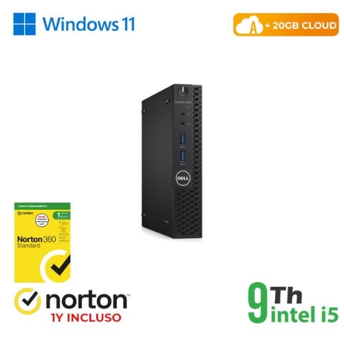 Dell Rinovo Refurbished Optiplex 3070-5070M RN45522312 Mini i5-9x00 8GB 256GB SSD Windows 11 Pro + Web + Cloud 20GB + Norton - Immagine 1