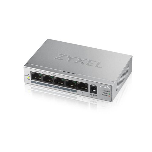 Zyxel GS1005HP no Gestito Gigabit Ethernet (10/100/1000) Argento Supporto Power Over Ethernet (poe)