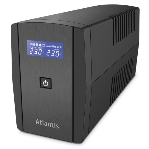 UPS Atlantis A03-S120 1000VA (500W) One Power Stepwave Line Interactive V-out 190-245Vac Avr (3 Step) USB 4xIEC - Immagine 1