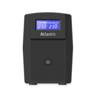 UPS Atlantis A03-HP1003 800VA (480W) Sinewave Line Interactive 12V-9Ah Display LCD e LED Stato UPS Interfaccia Usb-hid 2xSchuko - Immagine 1