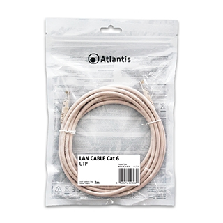 Atlantis Cavo di Rete Cat 6: Cavo di Rete Utp (patch Cord) Categoria Cat-6 Lunghezza 3m P019-LN_6-U-3A - Immagine 1