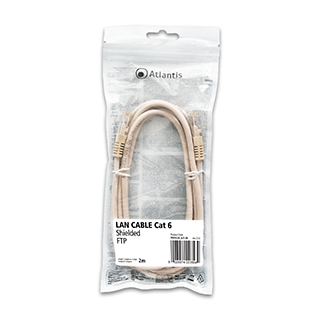 Atlantis Cavo di Rete Cat 6: Cavo di Rete Ftp (patch Cord) Categoria Cat-6 Lunghezza 2m P019-LN_6-F-2A - Immagine 1