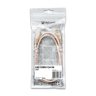 Atlantis Cavo di Rete Cat 6A: Cavo di Rete Utp (patch Cord) Categoria Cat-6A Rame Lunghezza 0,5m P019-LN_6A-U-0C