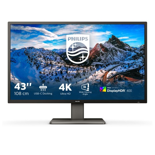 Philips p Line 439P1/00 LED Display 108 cm (42.5") 3840 x 2160 Pixel 4K Ultra hd Nero - Immagine 1