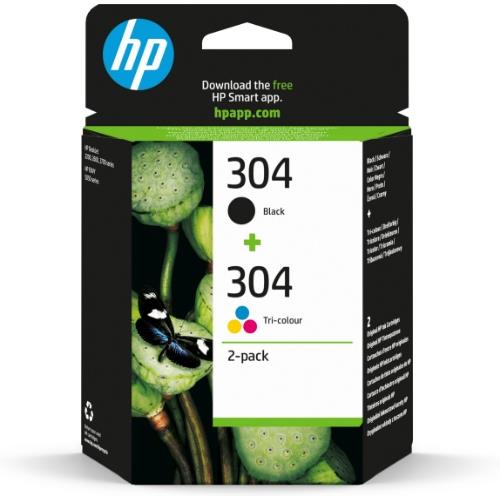 hp 3JB05AE 304 Ink 2 Pack Nero Tricromia - Immagine 1