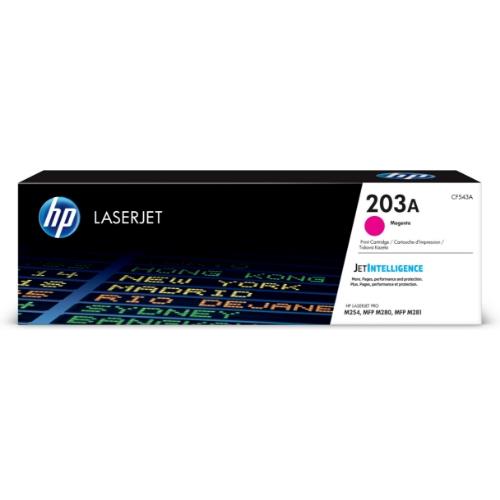Toner hp CF543A N.203A Magenta 1.300PP x Laserjet M254NW M254DW M280NW M281FDN M281FDW - Immagine 1