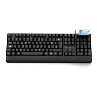 Kit Atlantis P013-K810S Combo Kit Tastiera USB + Smart Card Per Cns e Crs - Nera
