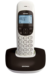 Telefono Cordless Brondi Nice 10273210 Nero/bianco Eco Dect Display Alfanum. Retroilluminato - Immagine 1