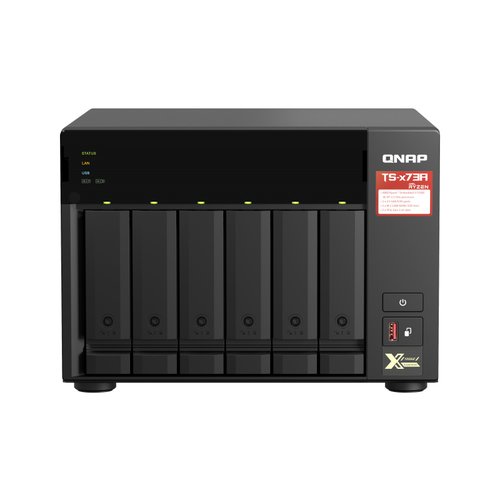 Qnap TS-673A-8G Server Nas e di Archiviazione Tower Collegamento Ethernet LAN Nero V1500B - Immagine 1