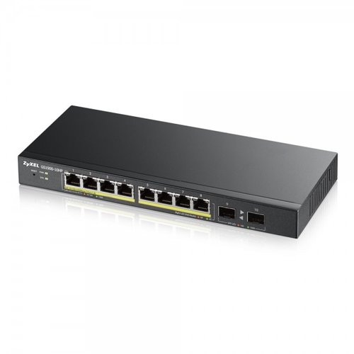 ZYXEL Switch Zyxel GS-1900-8HP v3 8P Gigabit Poe(erogazionepoe Fino a 70W)Supporto IPv6, Vlan-design Senza Ventole,web Managed Desktop - Immagine 1