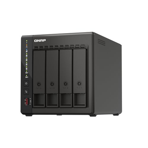 QNAP Nas Tower Qnap TS-453E-8G 4HD Nohdd 2.5"/3.5" Sata 2P 2.5 Gbe 8GB RAM DDR4 2XHDMI Intel Celeron J6412 4Core 2.0GHz - Immagine 1