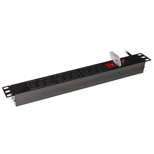 Multipresa 9 Prese Femmina Iec C13 Per Armadi Rack 19" Con Spina Italiana 16A - Immagine 1