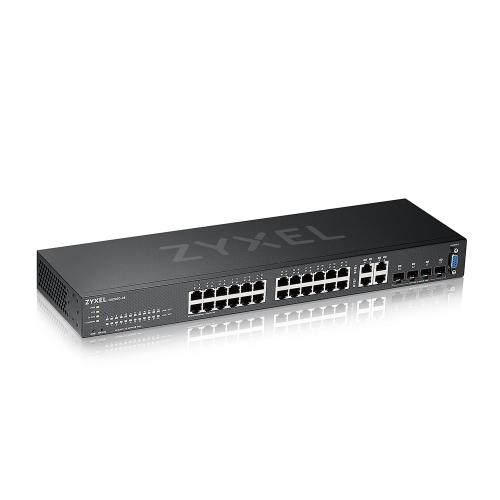 Switch Zyxel GS2220-28-EU0101F 24P Gigabit +4P (RJ-45/SFP) , IPv6, Vlan, Desktop/rack Managed Layer 3 Lite - Fanless - Immagine 1