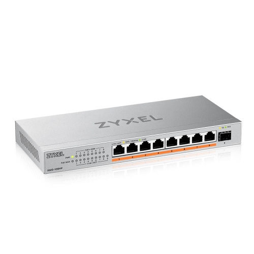 XMG-108HP - Switch Unmanaged, 8 Porte 2.5GbE POE (erogazione Fino a 100W), 1 Porta 10GbE Sfp+, Desktop / XMG-108HP-EU0101F