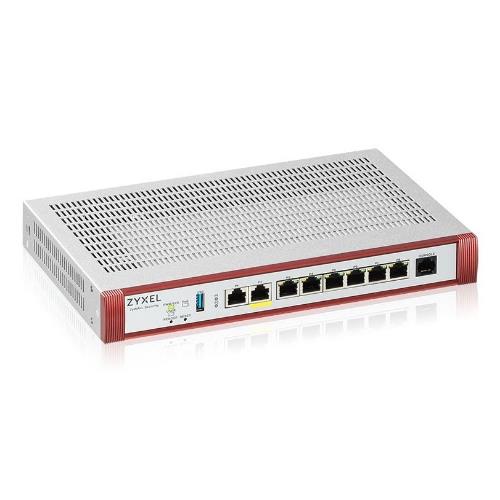 Firewall Zxyel Usgflex Security Gateway 100HP VPN:50IPSec/L2TP, 25 Ssl Wan, 7xLAN 1xPoE 30W, Fanless +1Y Security Pack x25utenti - Immagine 1