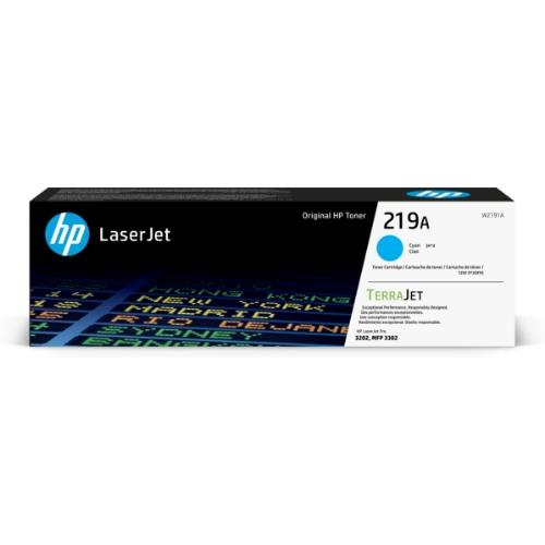 Toner hp W2191A N.219a Ciano 1.200PP x 3202dw 3302sdw 3302fdn 3302fdw - Immagine 1