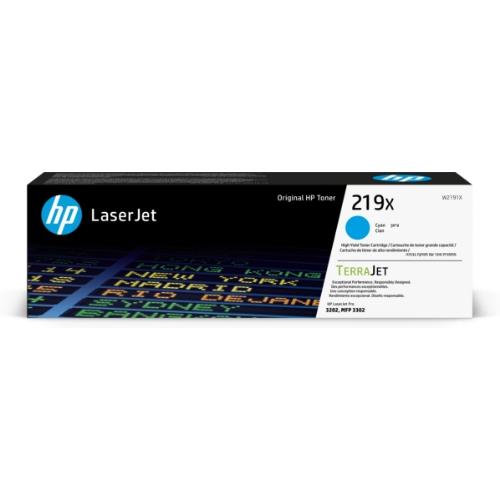 Toner hp W2191X N.219x Ciano 2.500PP x 3202dw 3302sdw 3302fdn 3302fdw - Immagine 1