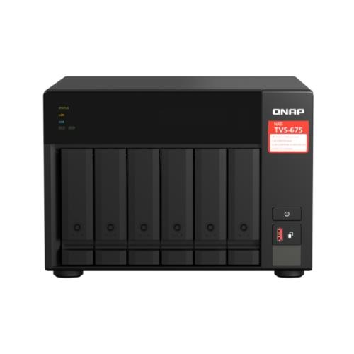 Nas Tower Qnap TVS-675-8G 6HD Nohdd 3,5"/2,5" + 2x M.2 NVME 2x2.5GBE 8GB DDR4 RAM HDMI Zhaoxin KX-U6580 8Core 250W - Immagine 1