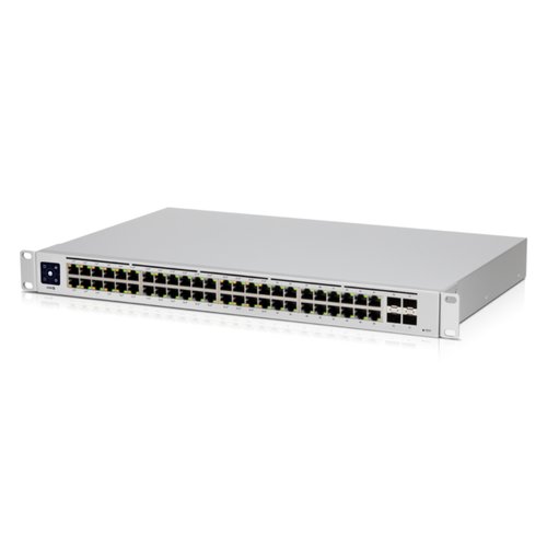 Ubiquiti Networks Unifi USW-48-POE-EU Switch di Rete Gestito Gigabit Ethernet (10/100/1000) Supporto Power Over Ethernet (poe) Argento - Immagine 1