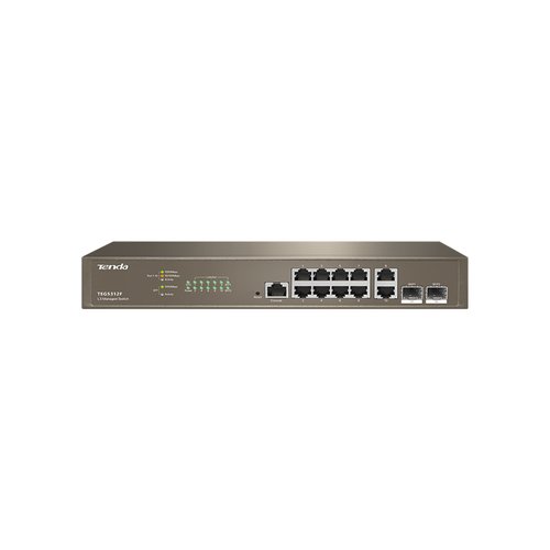 Tenda TEG5312F Switch di Rete Gestito L3 Gigabit Ethernet (10/100/1000) 1U Marrone