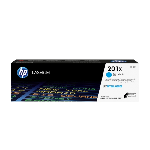 Toner hp CF401X Ciano Alta Capacità 2.300PP x Laserjet M252 M277 - Immagine 1