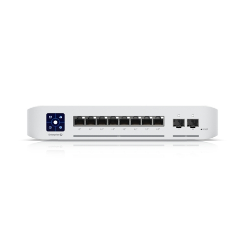 Ubiquiti Switch 8 Porte LAN Gigabit Poe, Layer 3 With 2.5 Gbe Poe+ Output, 2P 10G Sfp+, USW-Enterprise-8-PoE - Immagine 1