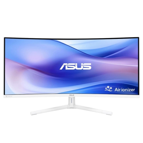 Monitor Asus LED 34" Curved VU34WCIP-W 21:9 3440x1440 100HZ 5ms 300cd/M 3000:1 2X2W mm HDMI dp Usb-c Docking White - Immagine 1