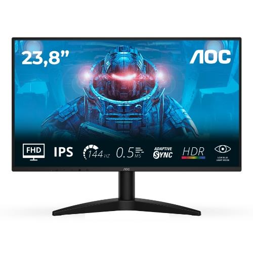 Monitor Aoc LED 23.8" Wide 24B36X IPS 1920x1080 144HZ 4ms 300cd/mq 1.500:1 HDMI dp Gaming - Immagine 1