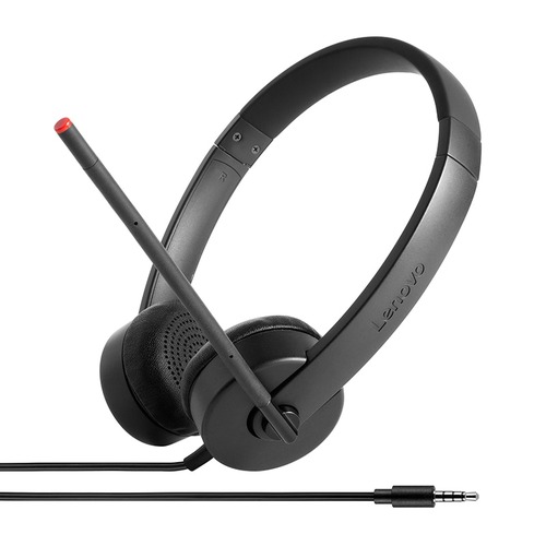 Lenovo Stereo Analog Cuffia Padiglione Auricolare Nero Connettore 3.5 mm - Immagine 1