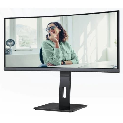 Monitor Aoc LED 34" Wide Curved CU34P3CV VA 3440x1440 1ms 300cd/mq 50.000.000:1 2x5W mm Reg.h HDMI dp Usb-c Docking - Immagine 1
