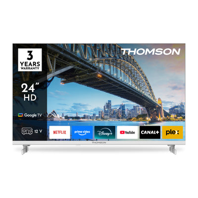 Thomson LED 24" 24HG2S15CW Smart Google tv DVB-T2/S2 hd Ci+ 3XHDMI 2XUSB (anche 12V)BIANCO- Telecomando Retro Illuminato Vesa - Immagine 1
