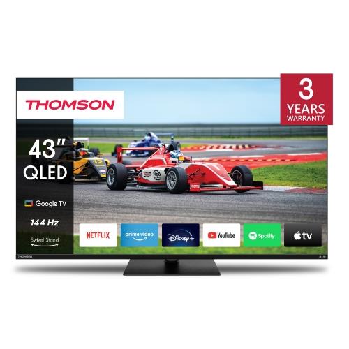 tv Thomson LED 43" 43QG7C14 Smart Google tv Hotel Mode 4KQLED 144HZ Ci+ 4XHDMI 3XUSB DVB-T/T2/C/S/S2 - Telec. Retro Illum. Vesa - Immagine 1
