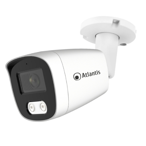 Videocamera Atlantis Ultraplex A11-U527S-BP IP POE Bullet 8Mpx 2592x1944 25fps H.264/265 1/2.8" Cmos 2x ir Array LED 15m Outdoor