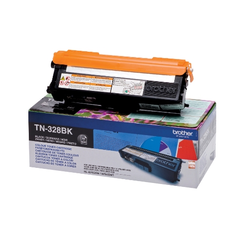 Toner Brother TN-328BK Nero 6000 Pag x DCP-9270CDN MFC-9970CDW HL-4570CDW - Immagine 1