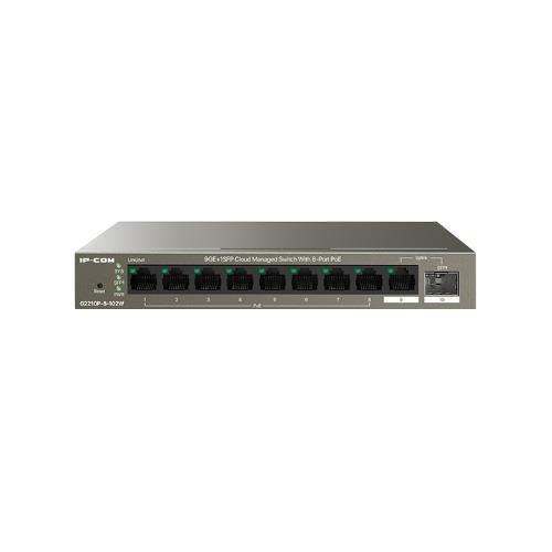 Switch Poe Ip-com G2210P-8-102W - 9 × Porte Ethernet 10/100/1000 Base-t (8 Porte Poe), 1 × Porta Sfp Base-x 100/1000 - Immagine 1