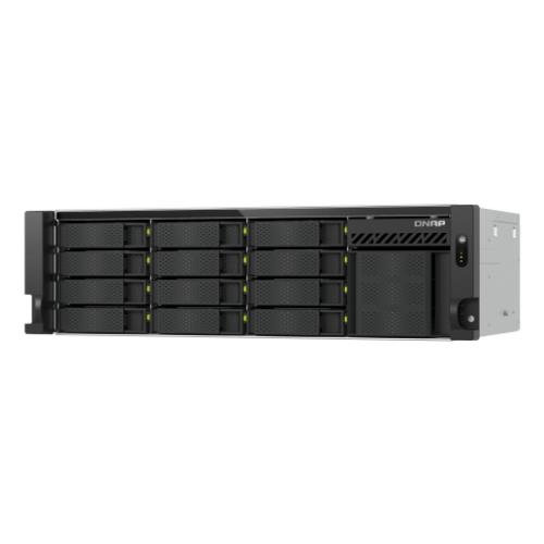 Nas Rack 3U Qnap TS-h1655XeU-RP-8G 12+4 3,5"/2,5" Nohd 2x2.5GBE 1x10GBE Baset 8GB RAM Intel Atom C5125 8C 2.8GHz 2X550W - Immagine 1