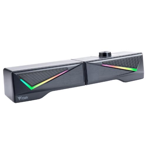 Soundbar Itek S101 Gaming - Rgb Con Tasto On-ff, Bluetooth, Jack 3.5mm, Touch - Modalita' Singola o 2.0 - ITSDS101 - Immagine 1