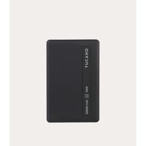 Power Bank Tucano Per Notebook 20000MAH 65W, Nero, 3 Porte di Uscita, Display LED - MA-PBLA2065-BK