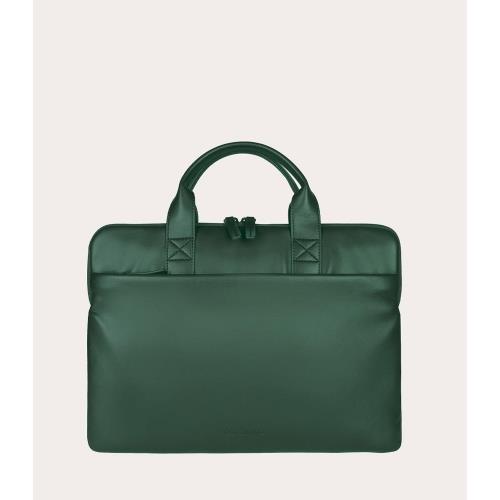 Borsa Tucano Isotta Superslim 13,3"/14", Verde, in Morbido pu Effetto Pelle - BSISO1314-V - Immagine 1