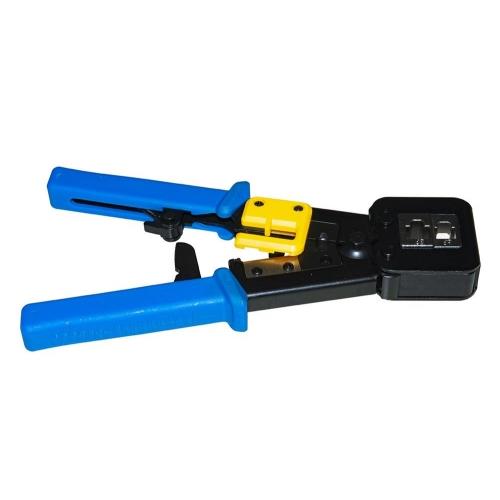 Pinza Universale Link Per Connettori 6-8 Poli Con Cavo Passante Con Spelafili Anteriore - LKCRIMP2 - Immagine 1