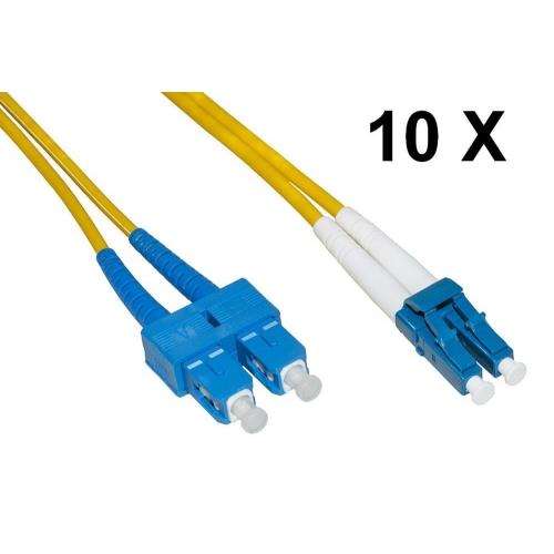 Cavo Fibra Ottica lc a sc Singlemode Duplex OS2 Guaina 2 mm 9/125 MT.1 - Conf. 10PZ - LKLCSC901E - Immagine 1