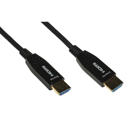 Cavo Link HDMI 2.0 to Hdmi, M/m, 50MT, Aoc Fibra Ottica Ibrido, Hdcp, Arc, Edid 4K - 60HZ, 4:4:4, Nero, LKCHD50F - Immagine 1
