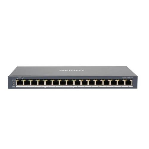 Switch Hikvision 8 Gigabit Poe Ports, 8 Gigabit RJ45, 802.3af/at, POE Power Budget 110w, Soho - DS-3E0516P-O - Immagine 1