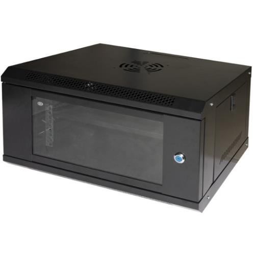 Armadio Rack 19" 6U Link Serie Light Colore Nero Con Porta Vetro (axpxl) mm 300X400X530 Ripiano Incluso - LK1906UNL - Immagine 1